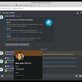 Video demo: How to Claim Discord ID with Krebit's Web3 Verifiable Credentials